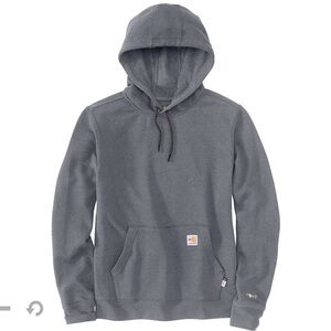 Flame Resistant Carhartt - Loose Fit Midweight Hoodie Sweatshirt Granite Grey